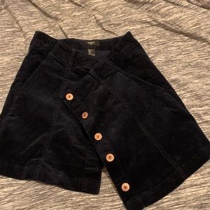 Velvet Button Up Skirt